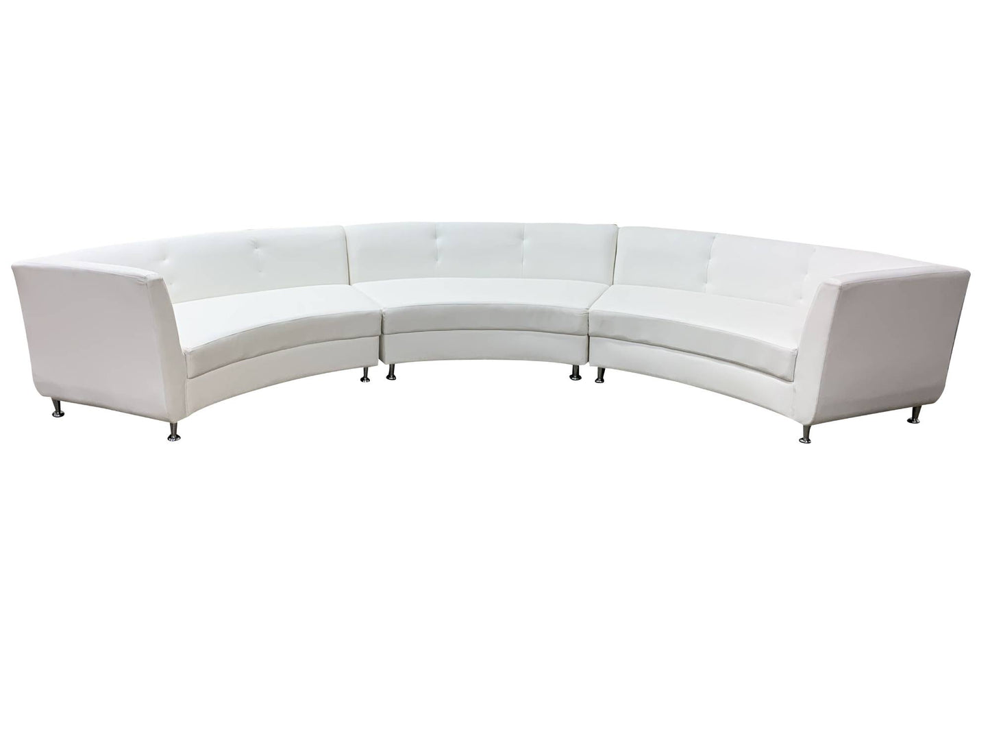 LUXURY 3PC CURVED SOFA - WHITE