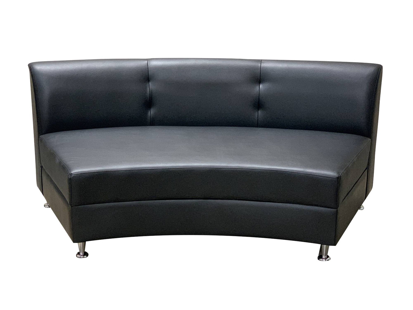 LUXURY ARMLESS SOFA SECTION - BLACK