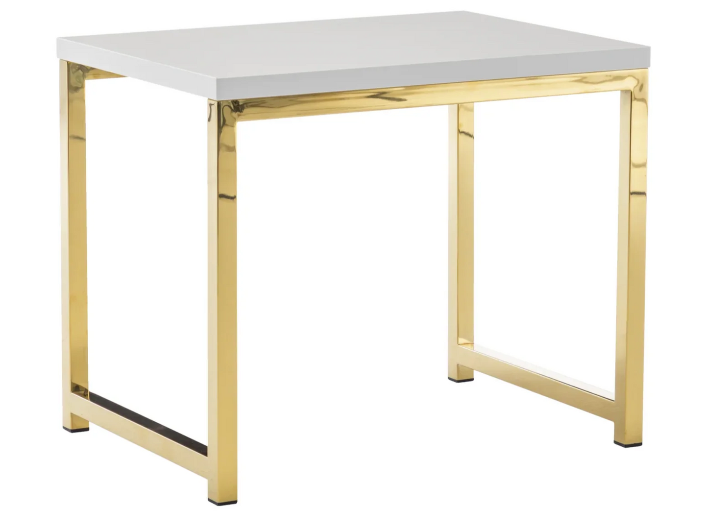 METRO ACCENT TABLE - WHITE/GOLD