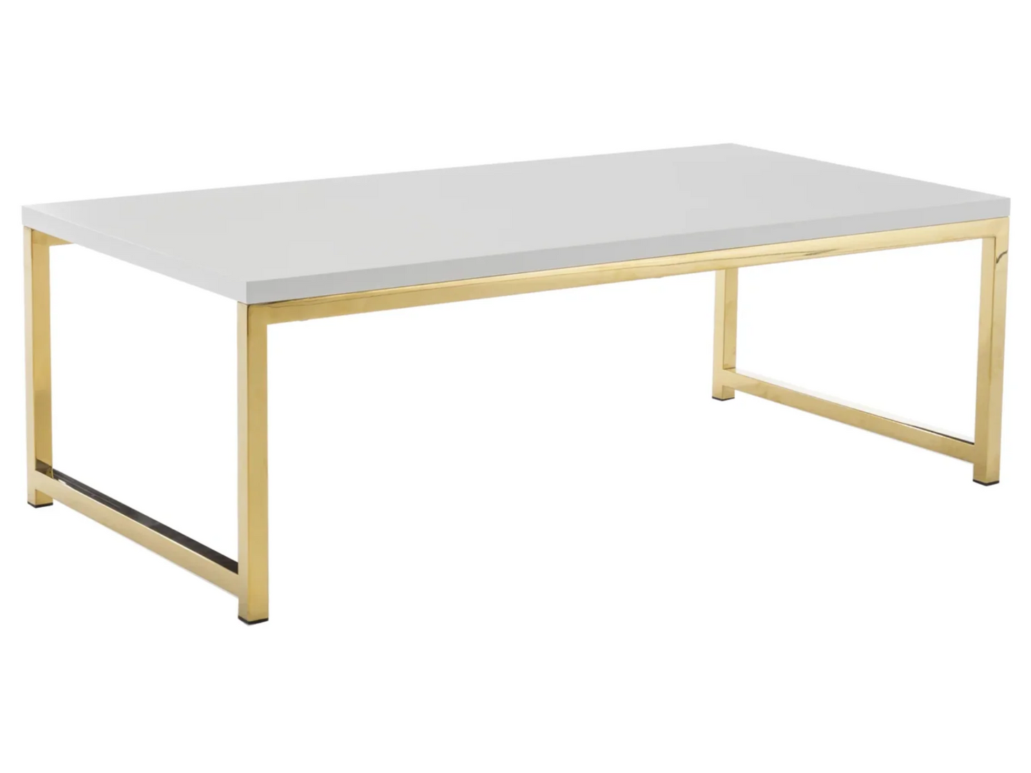 METRO COFFEE TABLE - WHITE/GOLD