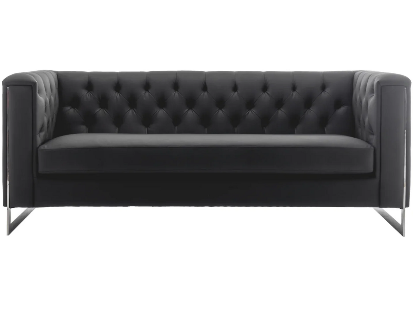METRO CHROME SOFA - BLACK