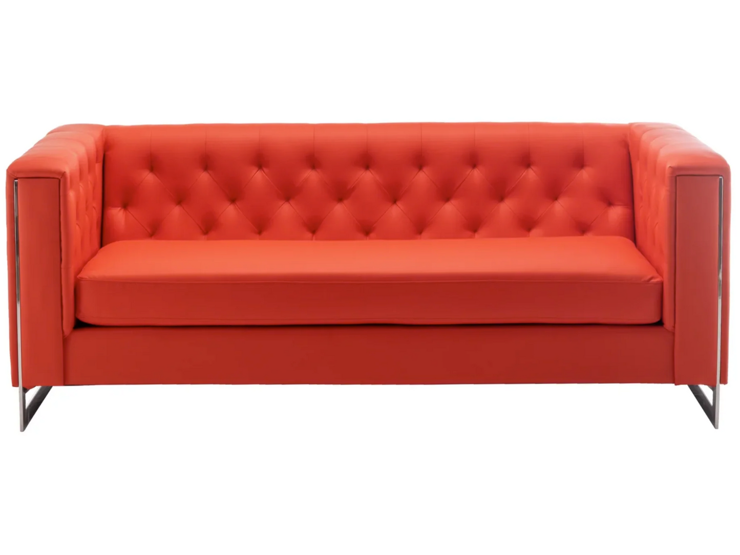 METRO CHROME SOFA - RED