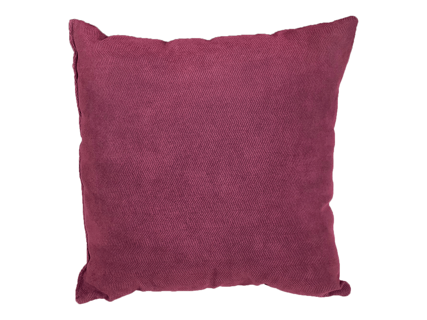 MICROSUEDE PILLOW - PLUM RIBBED - H 18" / W 18" LLL's Microsuede Pillow in Plum Ribbed is a square soft microsuede pillow designed to add reddish-purple color and texture to your event decor.