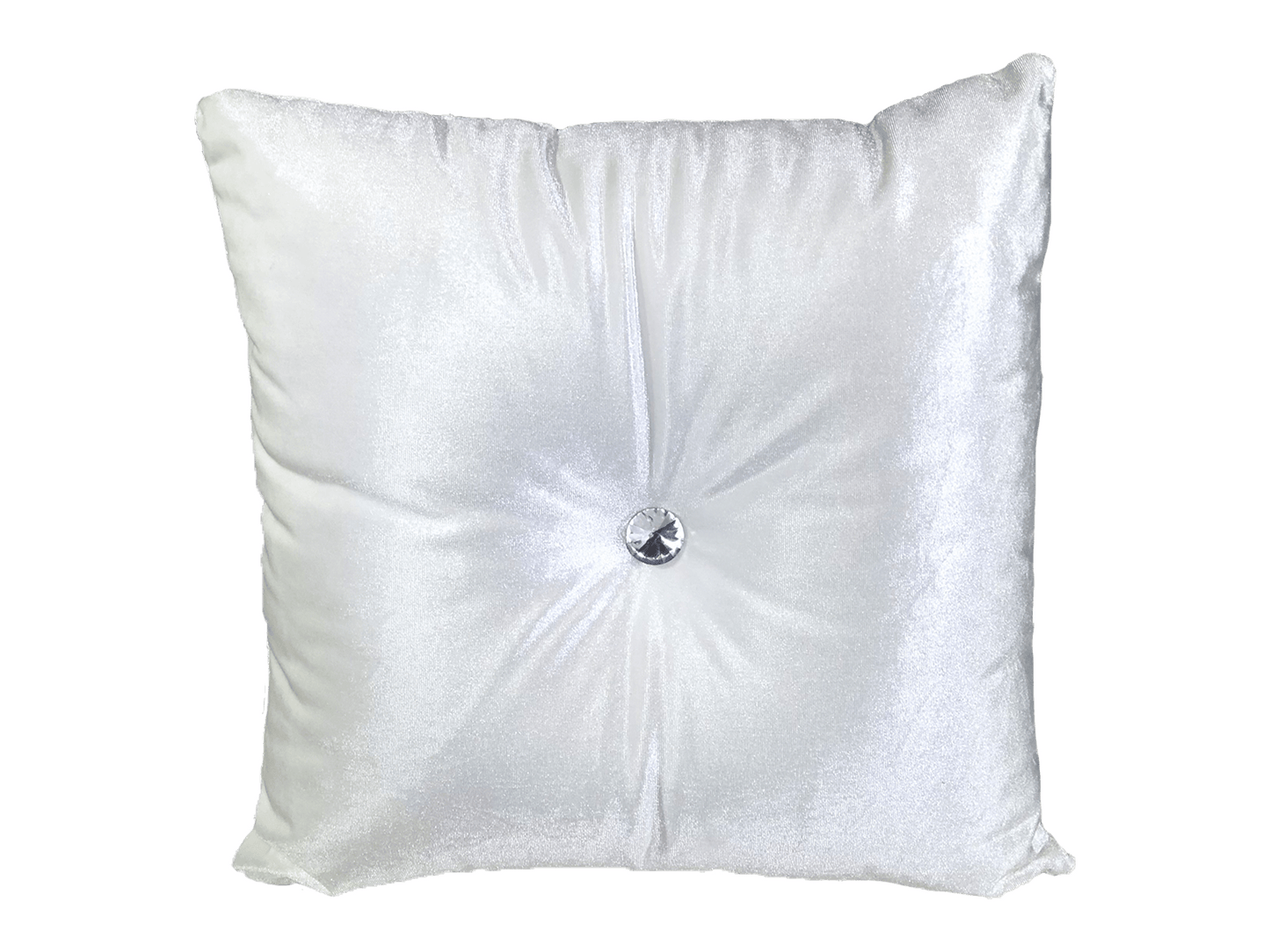 MICROSUEDE PILLOW - WHITE SQUARE RHINESTONE - H 16" / W 16" LLL's Microsuede Pillow in White Square Rhinestone is a square soft microsuede pillow designed to add a touch of sparkle to your event decor.