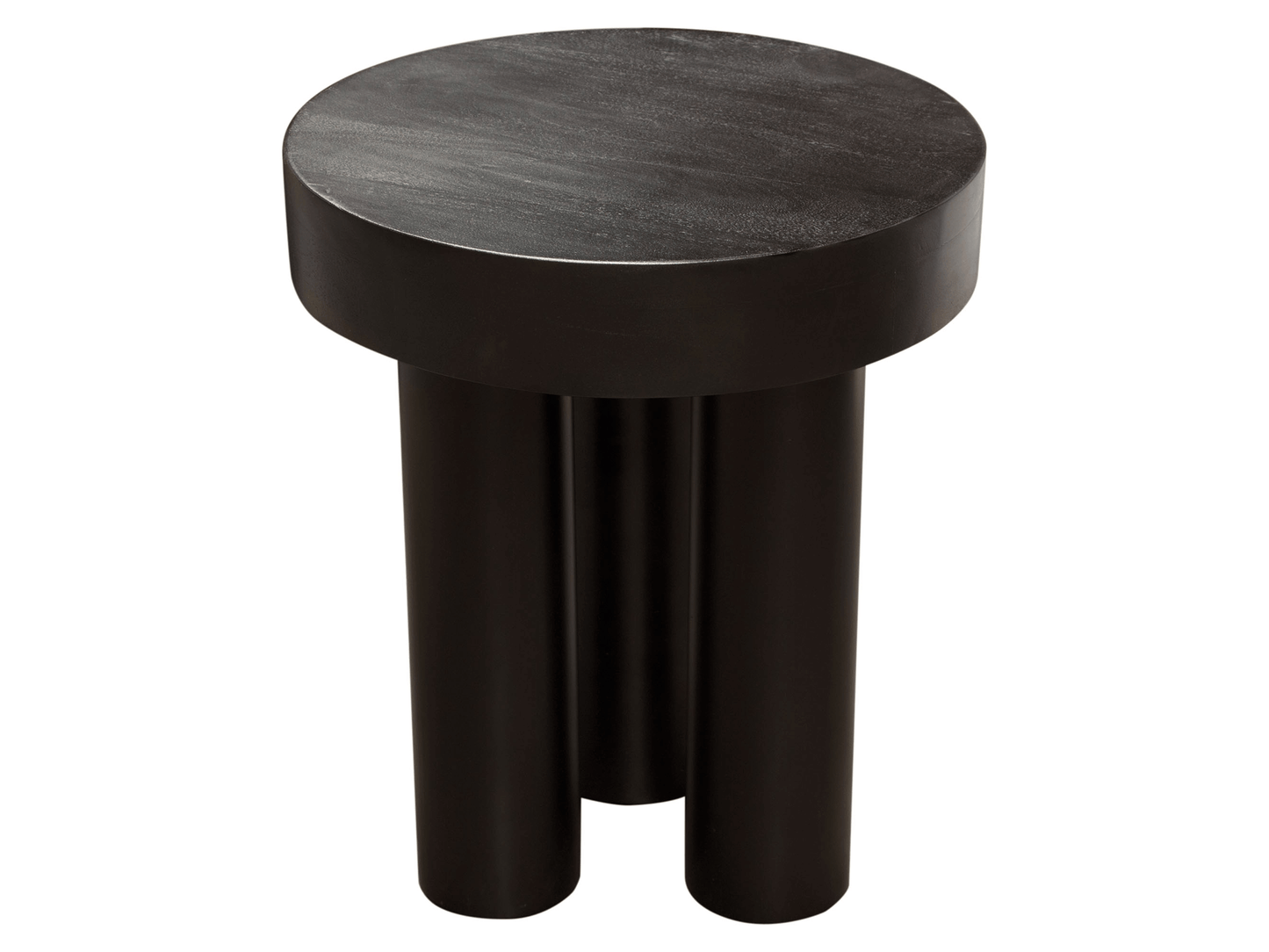 PRESTON ACCENT TABLE - H 19" / W 16" / D 16" LLL's Preston Accent Table will add sophistication and style to any room. It features a black, wooden top, and three legs that converge into one - giving it a unique and stylish look. The sturdy construction o