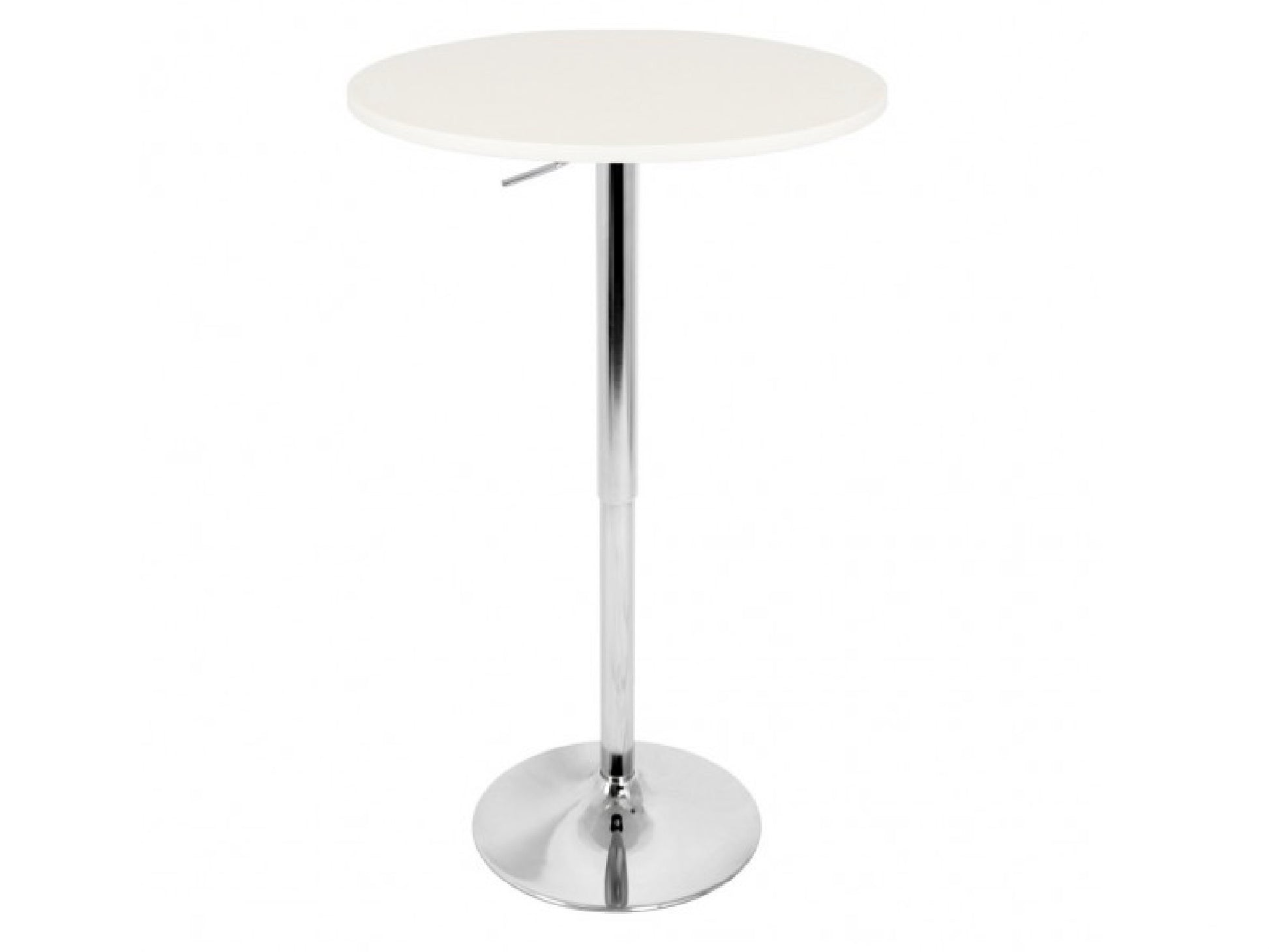 PUB HIGHBOY - WHITE W/ CHROME BASE