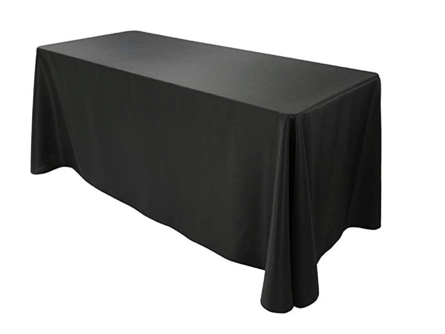 RECTANGULAR POLY LINEN | 90” x 132” - BLACK