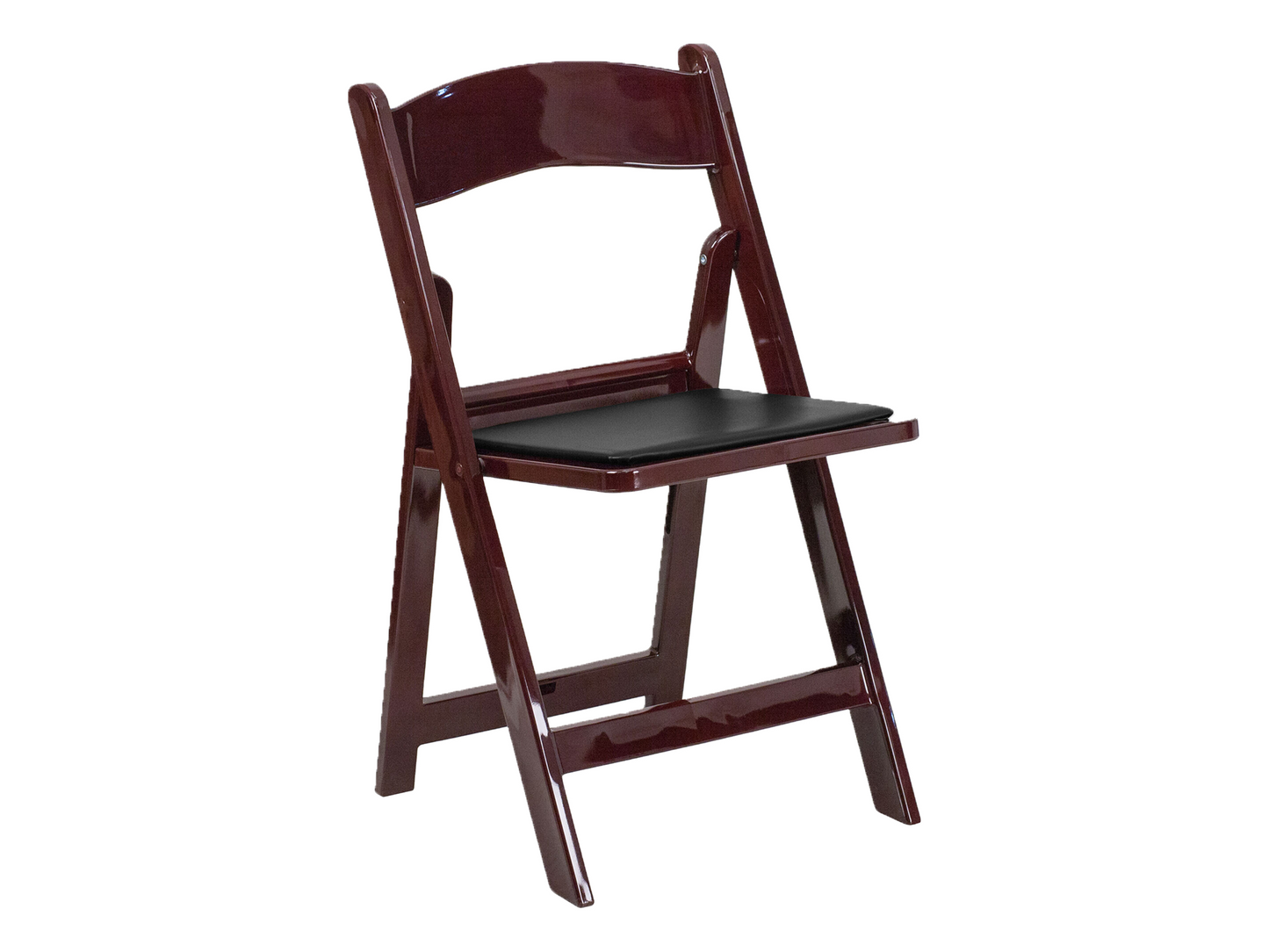 RESIN PADDED FOLDING CHAIR - MAHOGANY