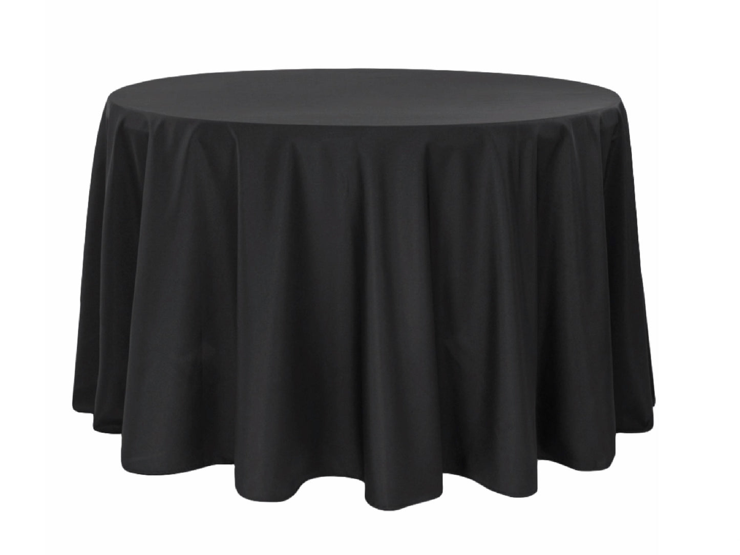 ROUND POLY LINEN - BLACK | 120"