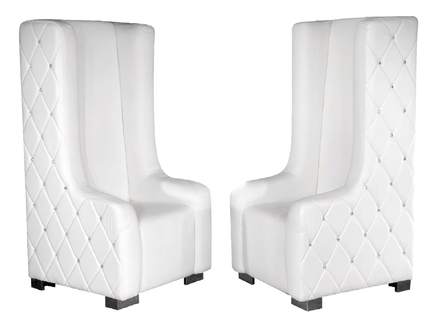 ROYALTY DIAMOND THRONE CHAIR - WHITE
