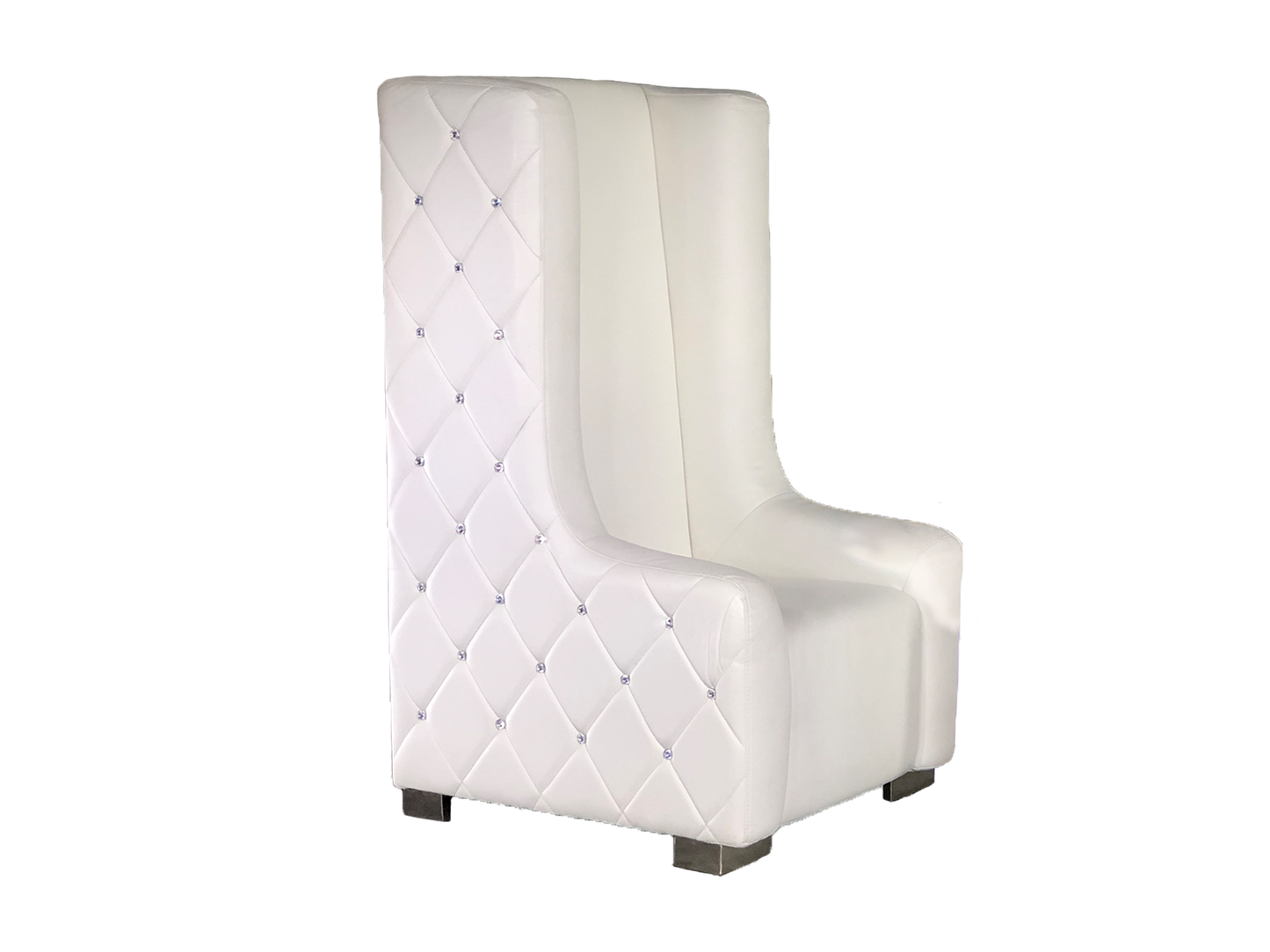 ROYALTY DIAMOND THRONE CHAIR - WHITE