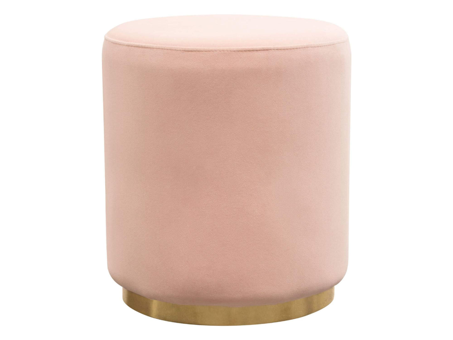 WHISPER PETITE ROUND OTTOMAN - BLUSH PINK