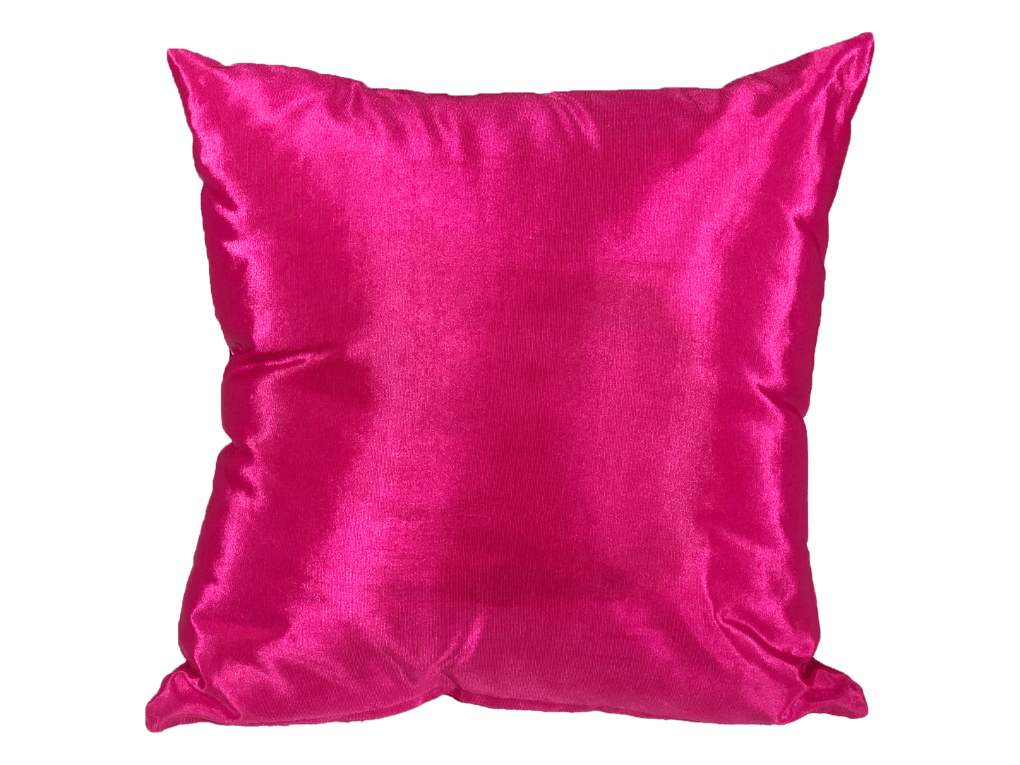 SATIN PILLOW - FUCHSIA - H 18" / W 18" LLL's Satin Pillow in Fuchsia is a square satin pillow designed to add a bold pop of hot pink to your event decor.