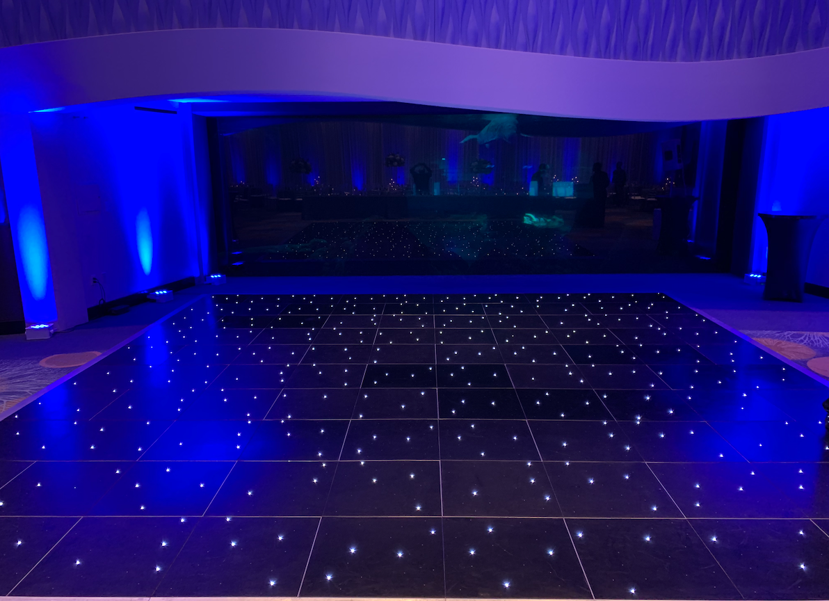 GLOSSY LED STARLIT DANCE FLOOR - BLACK