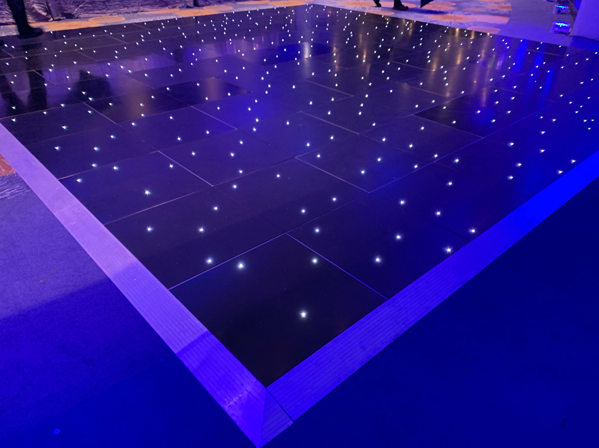 GLOSSY LED STARLIT DANCE FLOOR - BLACK