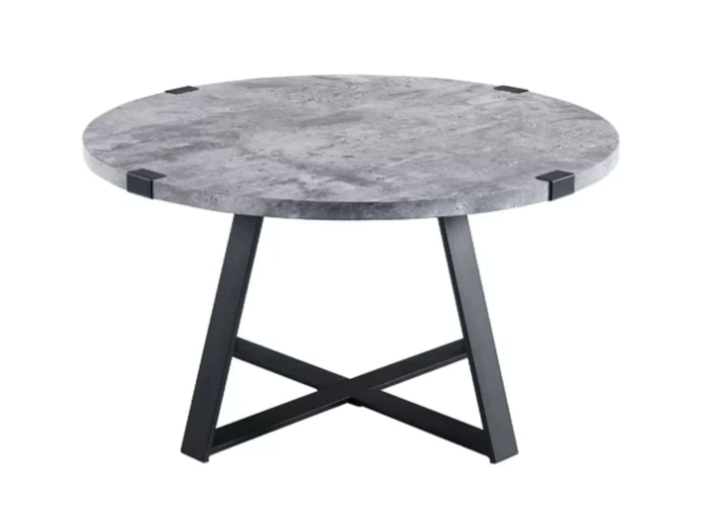 SEATTLE COFFEE TABLE - H 17" / 31" Diameter LLL's Seattle Coffee Table is an industrial style coffee table with textured laminate top that resembles concrete. This table is contemporary rustic dream. The rich grey color adds depth, dimension and edgy grit