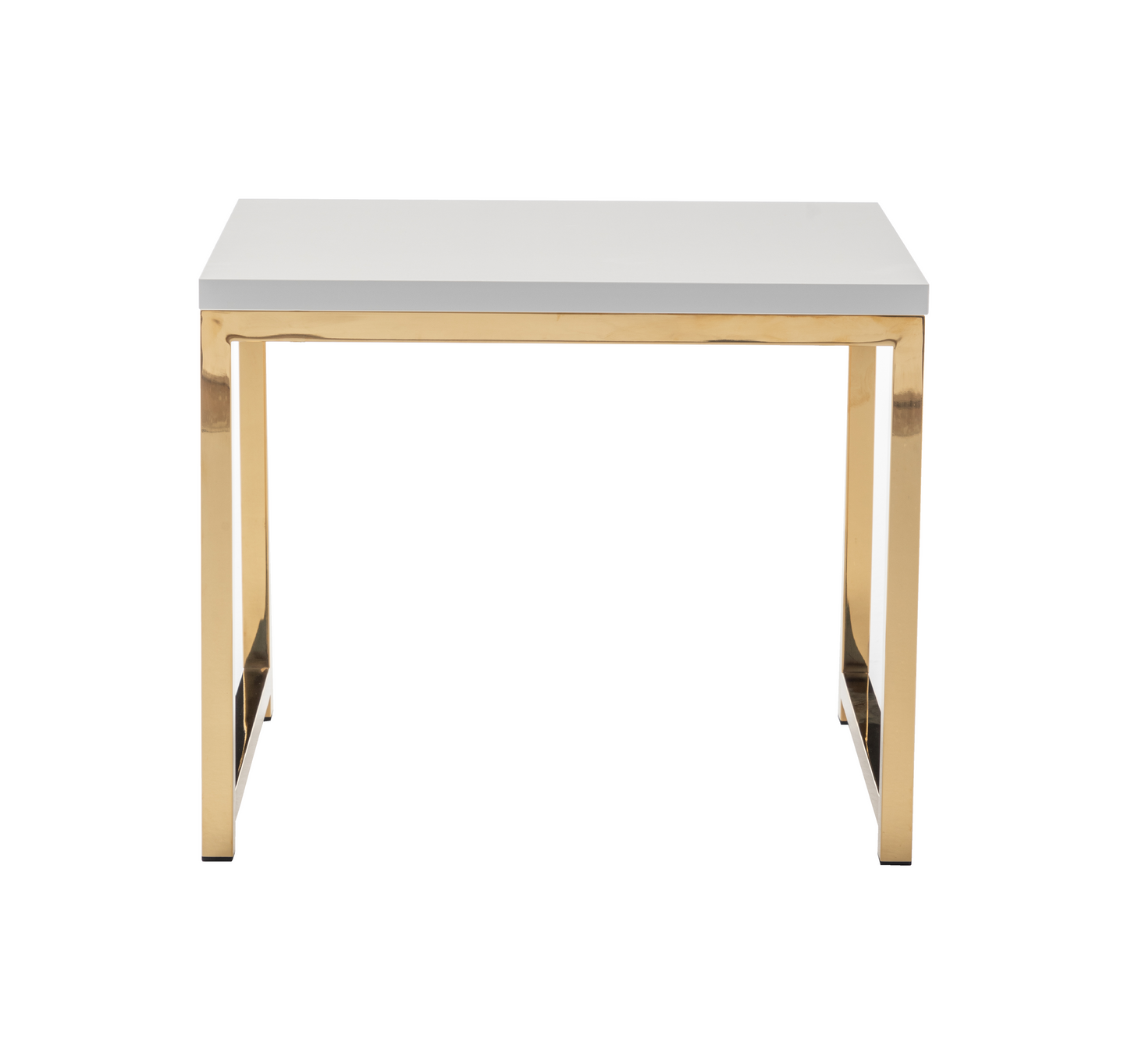 METRO ACCENT TABLE - WHITE/GOLD