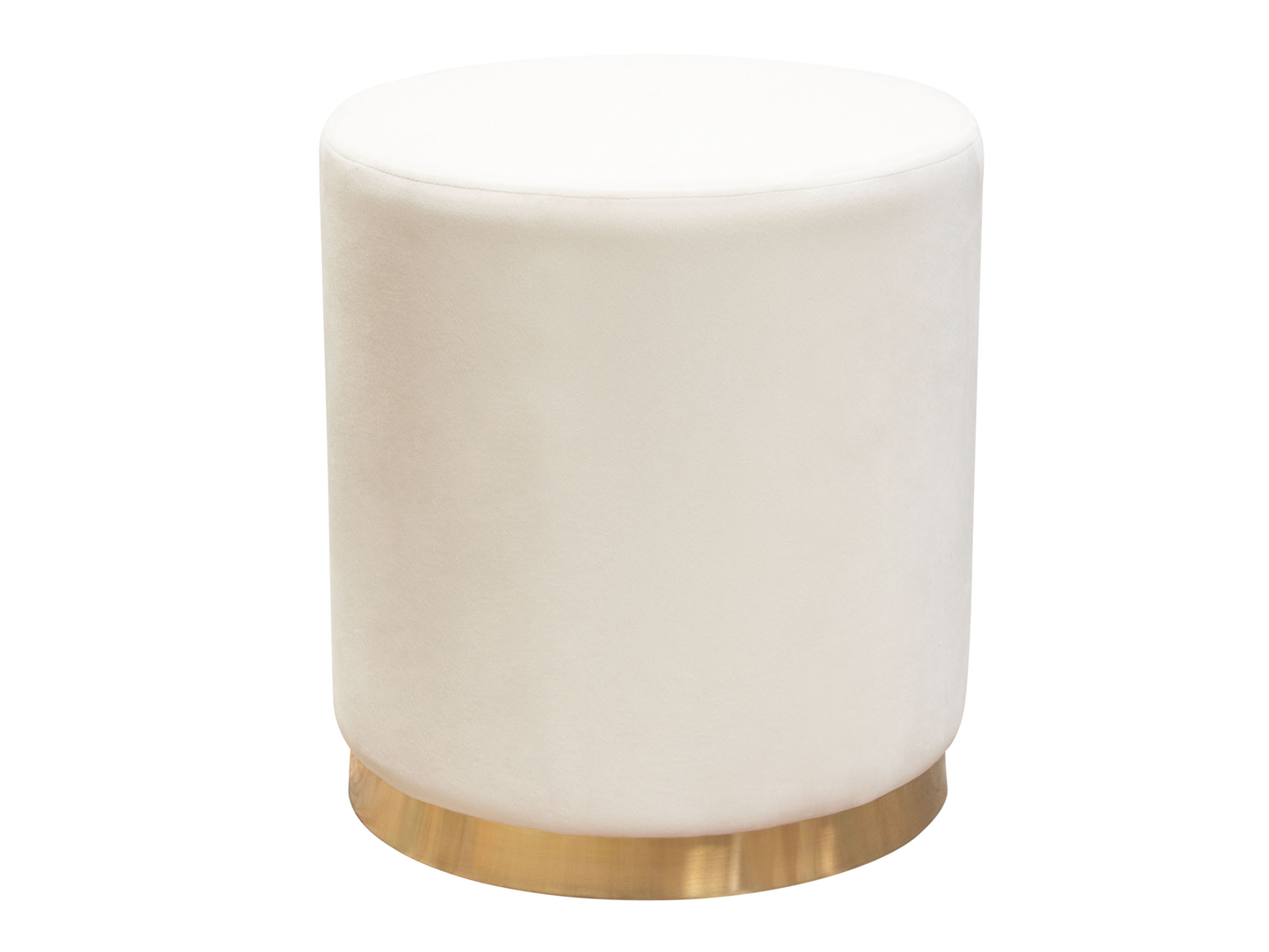 WHISPER PETITE ROUND OTTOMAN - IVORY