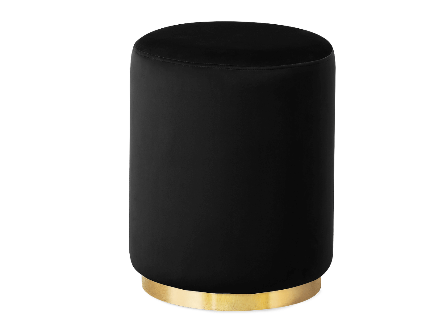 WHISPER PETITE ROUND OTTOMAN - BLACK