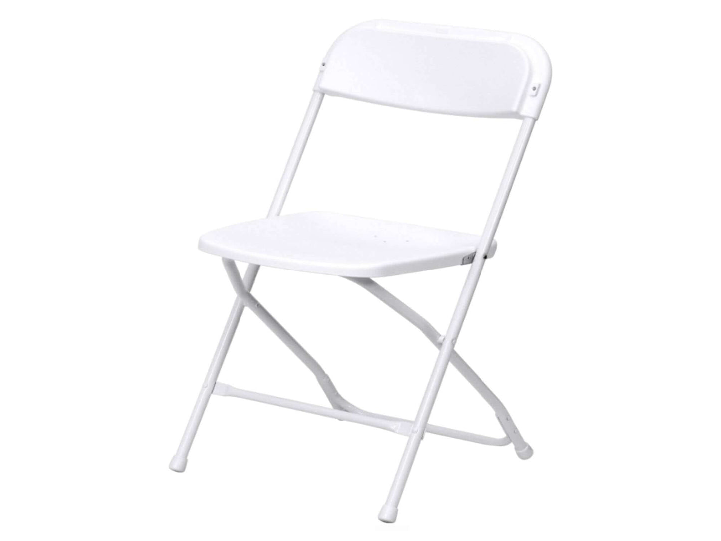PREMIER PLASTIC FOLDING CHAIR - WHITE - H 31.5" / W 17.5" / D 18" LLL's Premier Plastic Folding Chair in White is constructed with premium plastic and alloy legs. These are a great seating option for casual events, school events, and trade shows because t