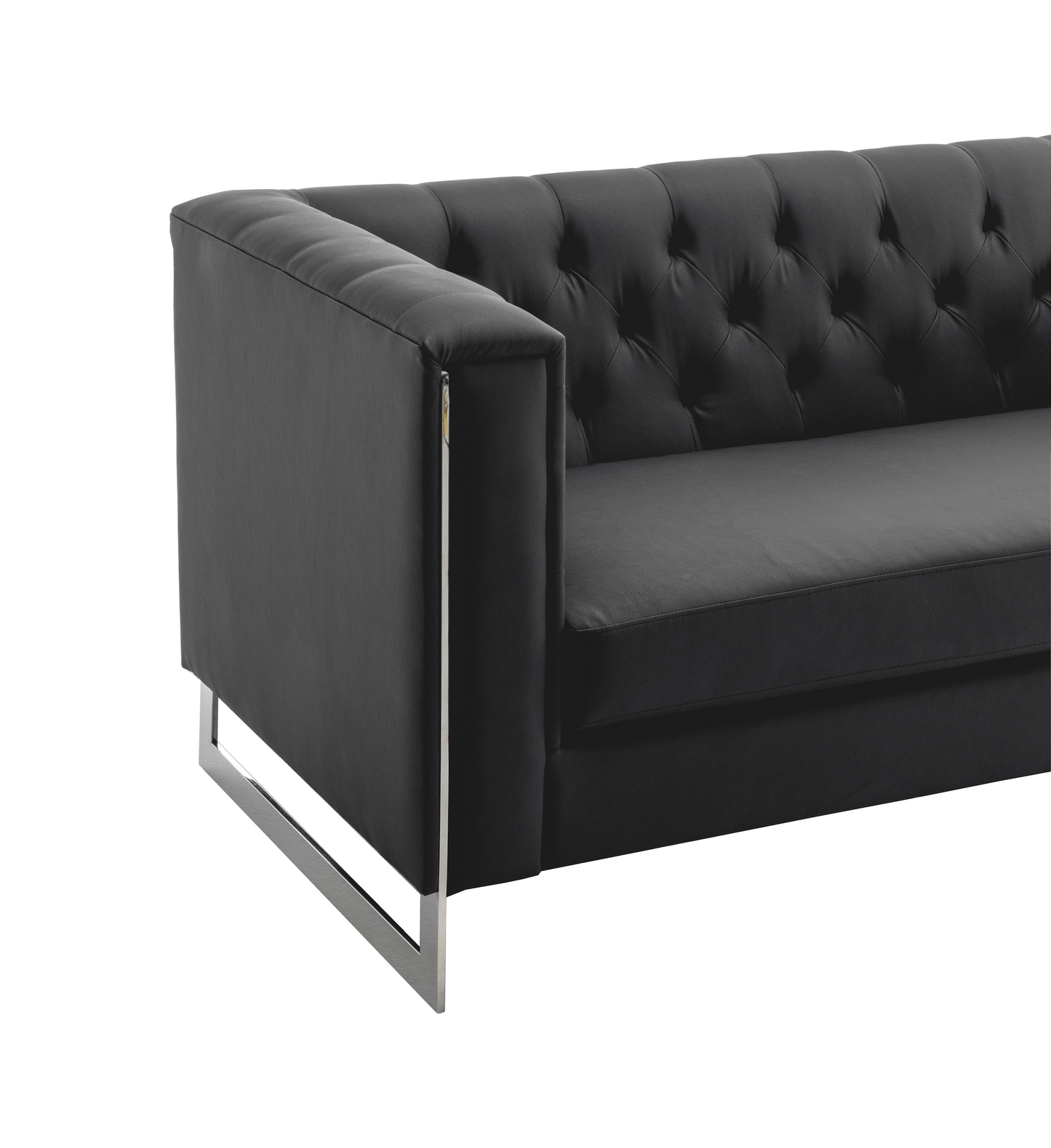 METRO CHROME SOFA - BLACK