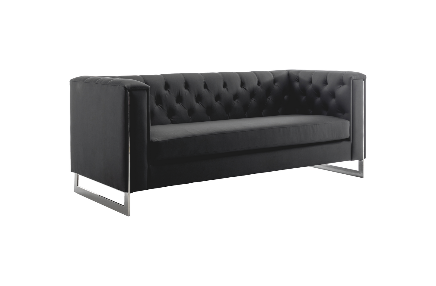METRO CHROME SOFA - BLACK