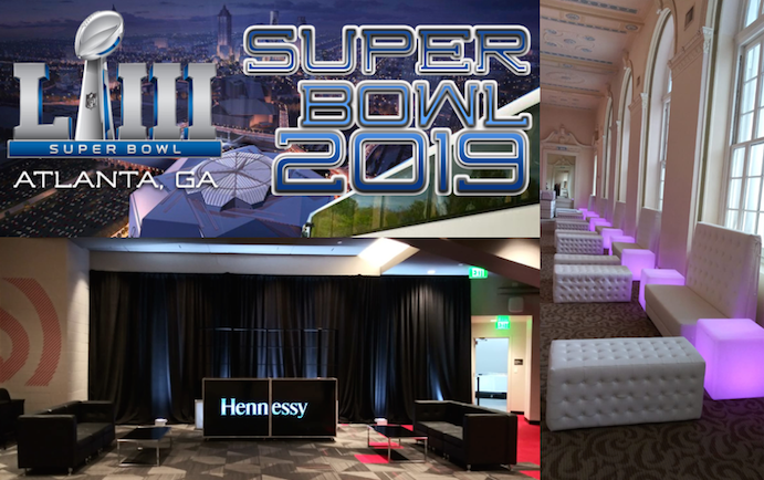Luxury Lounge & Lighting Pre-Games for Super Bowl LIII
