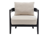 BROOKHAVEN ARMCHAIR - IVORY W/ BLACK WOOD