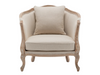 FITZGERALD ARMCHAIR - IVORY W/ NATURAL WOOD