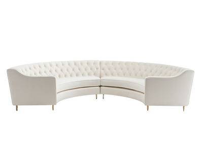 BUCKHEAD CURVED SOFA - CREAM