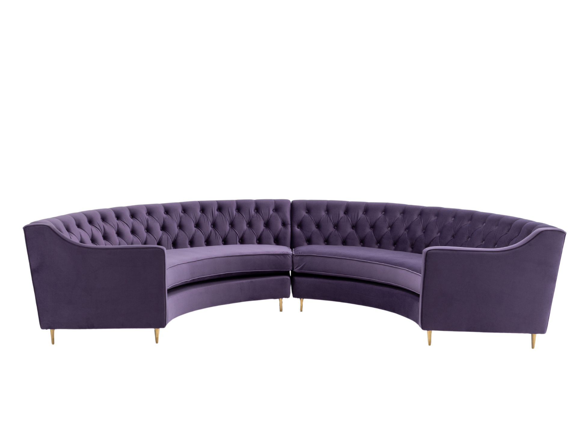 BUCKHEAD CURVED SOFA - VIOLET