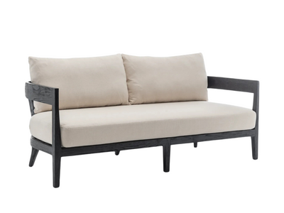 BROOKHAVEN SOFA - IVORY W/ BLACK WOOD