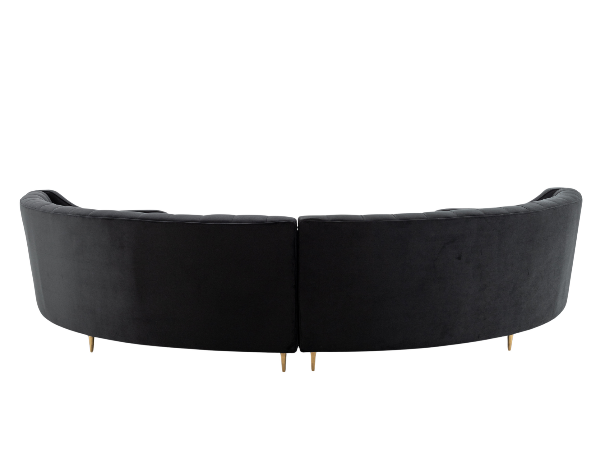 BUCKHEAD CURVED SOFA - BLACK