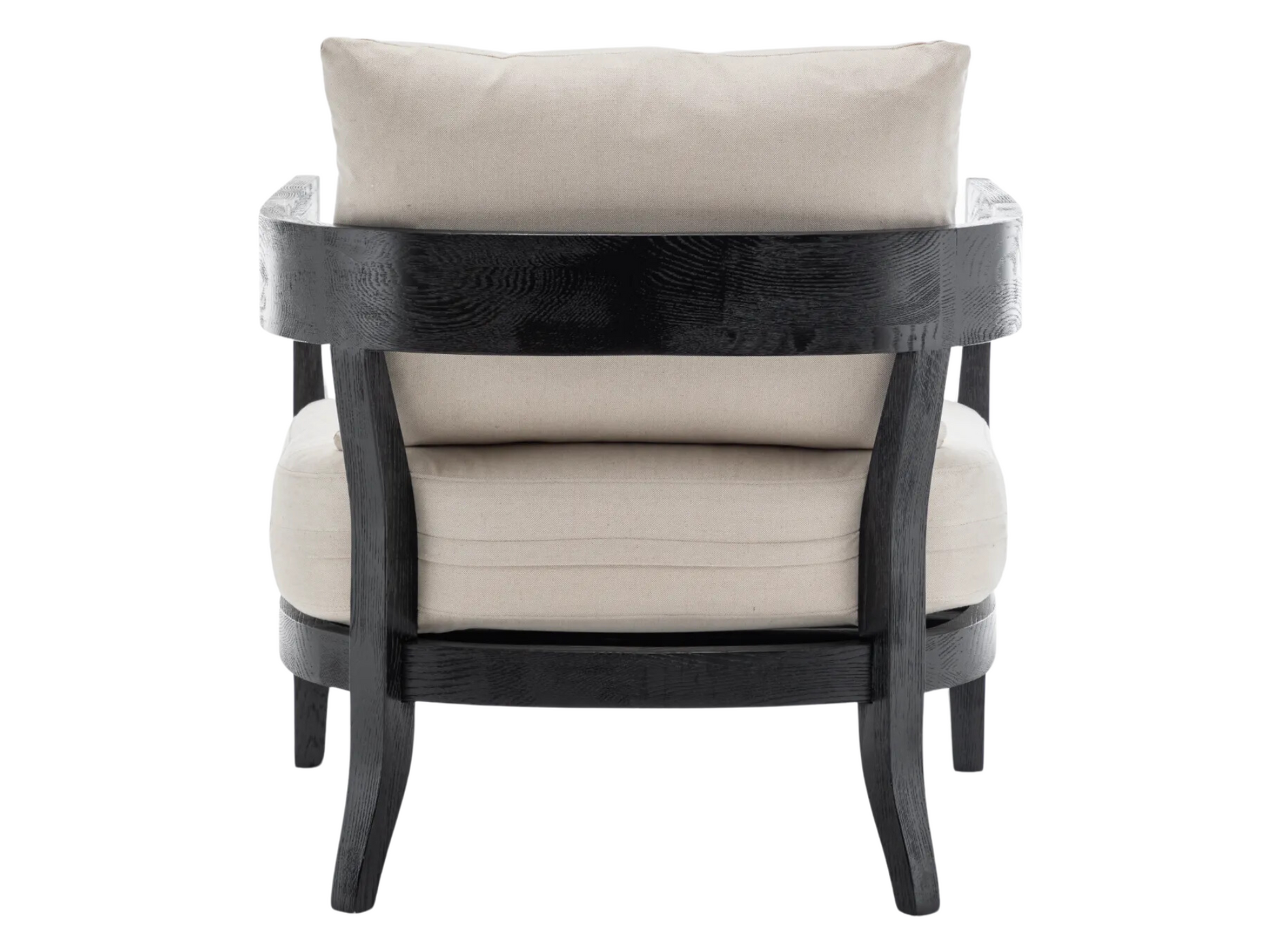 BROOKHAVEN ARMCHAIR - IVORY W/ BLACK WOOD