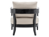 BROOKHAVEN ARMCHAIR - IVORY W/ BLACK WOOD