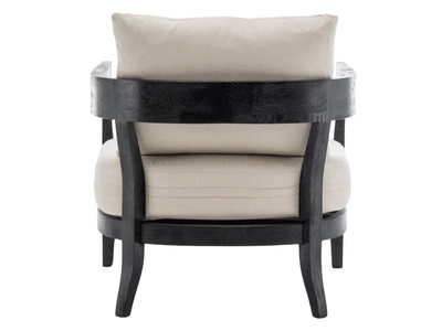 BROOKHAVEN ARMCHAIR - IVORY W/ BLACK WOOD