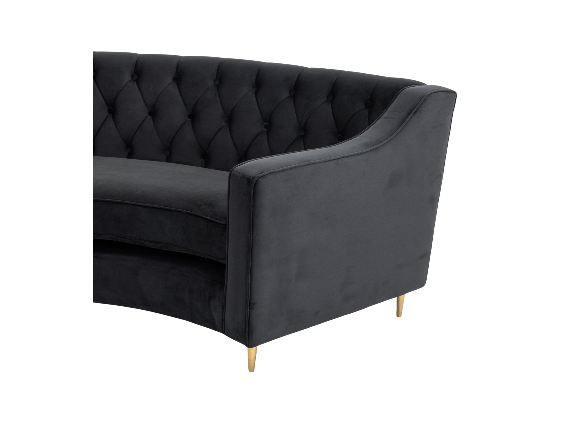 BUCKHEAD CURVED SOFA - BLACK