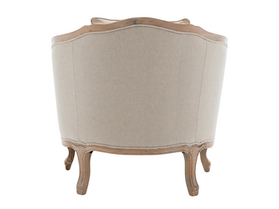 FITZGERALD ARMCHAIR - IVORY W/ NATURAL WOOD