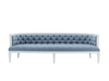 PIEDMONT SOFA - DUSTY BLUE LINEN W/ WHITE WOOD