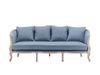 FITZGERALD SOFA - DUSTY BLUE W/ NATURAL WOOD