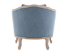 FITZGERALD ARMCHAIR - DUSTY BLUE LINEN W/ NATURAL WOOD