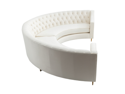 BUCKHEAD CURVED SOFA - CREAM