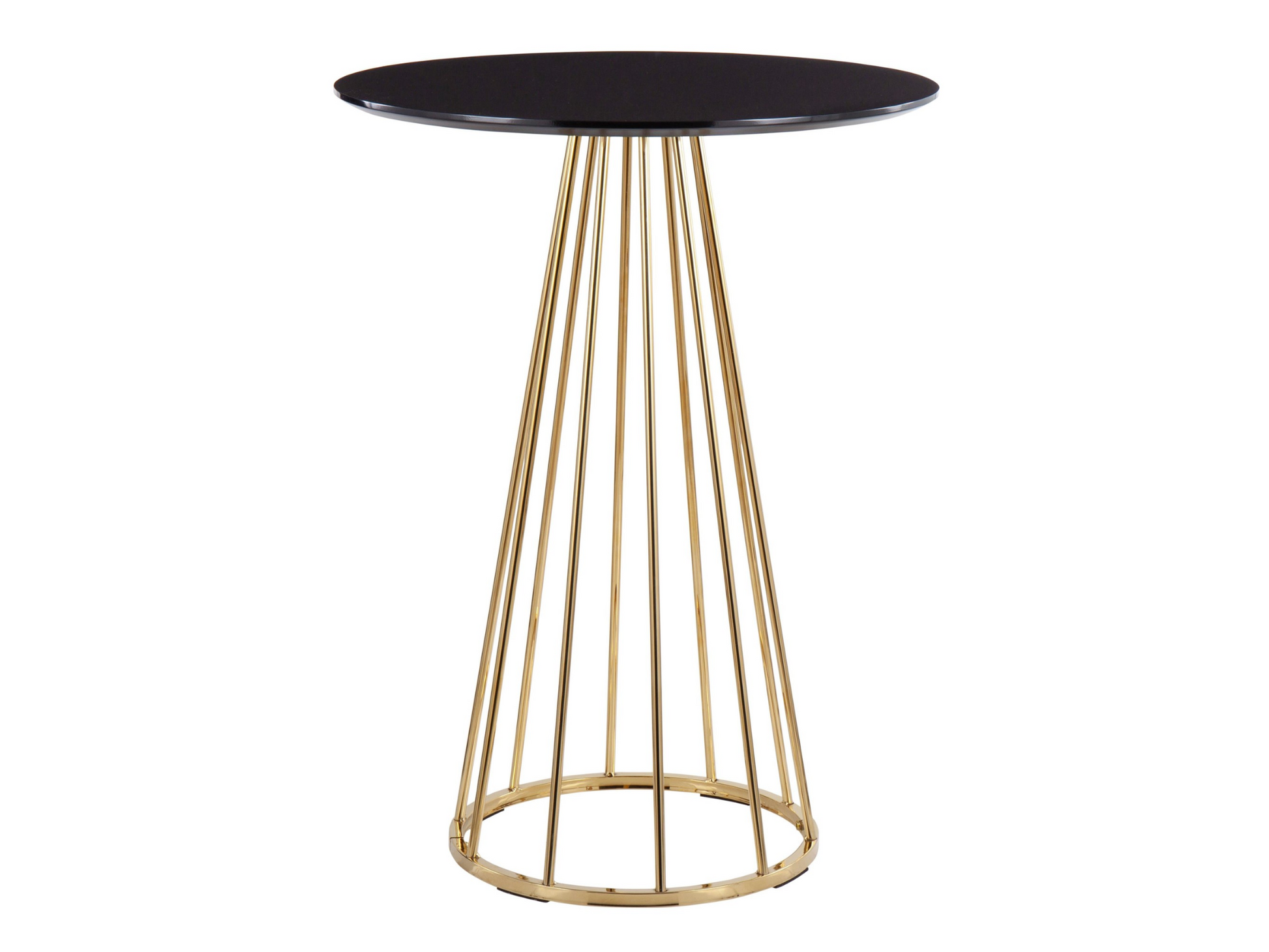 BISTRO HIGHBOY - BLACK W/ GOLD BASE