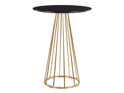 BISTRO HIGHBOY - BLACK W/ GOLD BASE