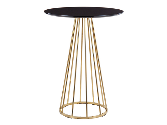 BISTRO HIGHBOY - BLACK W/ GOLD BASE