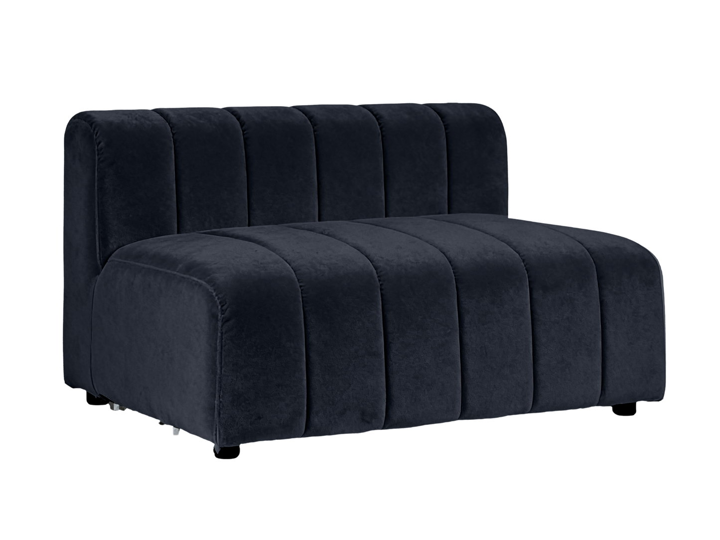ARC STRAIGHT SOFA SECTION - BLACK - H 27.6" / W 47" / D 37" LLL's Arc Straight Sofa Section represents a versatile modular component designed for any event configurations. Constructed with high-quality performance fabric and black wooden legs provide stru