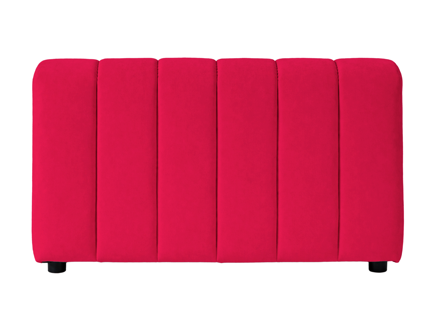 ARC STRAIGHT SOFA SECTION - RED - H 27.6" / W 47" / D 37" LLL's Arc Straight Sofa Section represents a versatile modular component designed for any event configurations. Constructed with high-quality performance fabric and black wooden legs provide struct