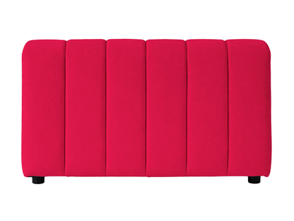 ARC STRAIGHT SOFA SECTION - RED - H 27.6" / W 47" / D 37" LLL's Arc Straight Sofa Section represents a versatile modular component designed for any event configurations. Constructed with high-quality performance fabric and black wooden legs provide struct
