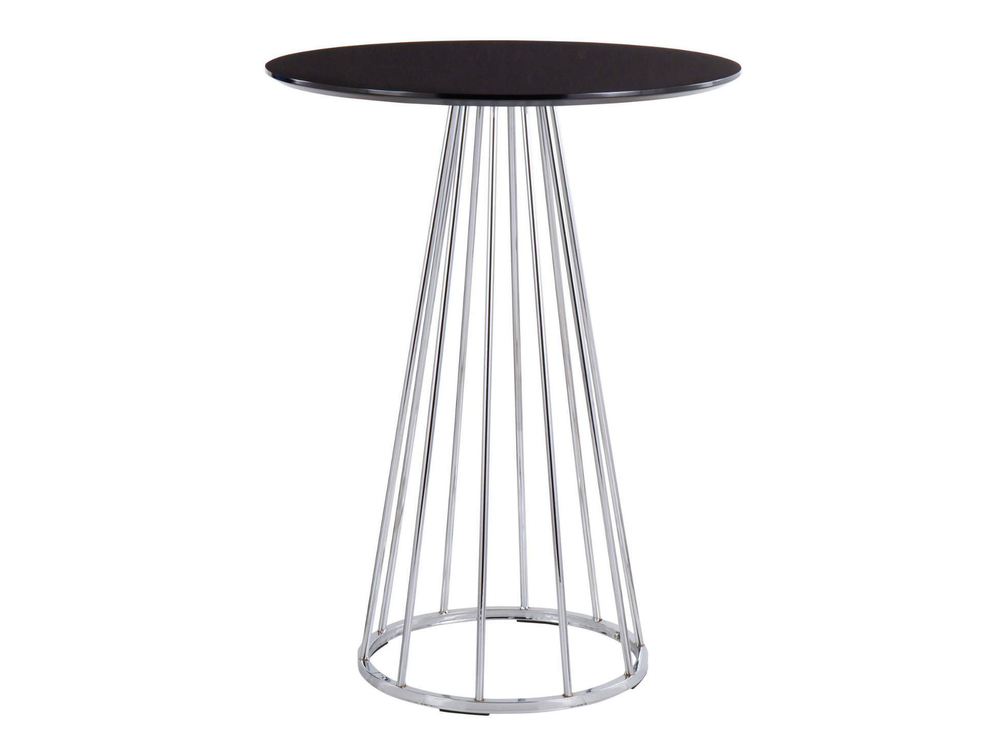 BISTRO HIGHBOY - BLACK W/ CHROME BASE