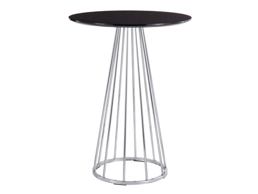 BISTRO HIGHBOY - BLACK W/ CHROME BASE